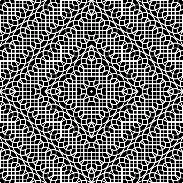 Entwerfen Sie Nahtlose Monochrome Muster Abstrakter Geometrischer Hintergrund Vektorkunst — Stockvektor