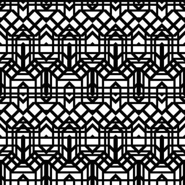 Kusursuz monokrom zigzag deseni tasarla. Soyut geometrik arkaplan. Vektör sanatı