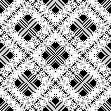 Dekoratif desenli tasarım. Soyut monokrom dantelli arka plan. Vektör sanatı