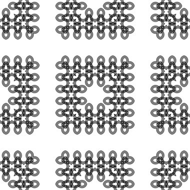 Kusursuz dekoratif dantel desenli. Soyut kare tek renkli arkaplan. Vektör sanatı