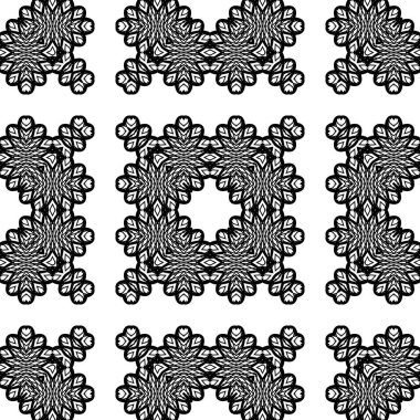 Kusursuz dekoratif dantel desenli. Soyut kare tek renkli arkaplan. Vektör sanatı