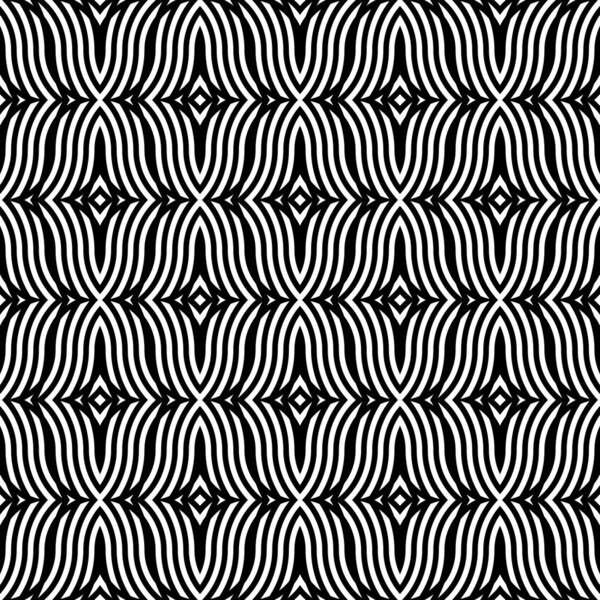 Design seamless monochrome zigzag pattern. Abstract waving background. Vector art