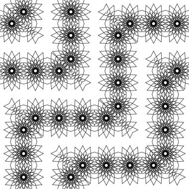 Kusursuz zigzag dekoratif desen tasarla. Soyut monokrom rendeleme arka planı. Vektör sanatı