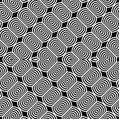 Kusursuz zikzak deseni tasarla. Soyut monokrom çizgili arka plan. Vektör sanatı