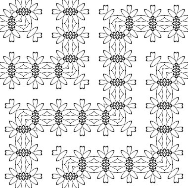 Kusursuz zigzag dekoratif desen tasarla. Soyut monokrom rendeleme arka planı. Vektör sanatı