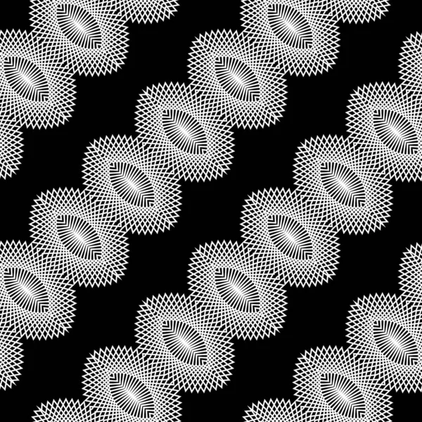 Diseño Patrón Decorativo Sin Costuras Fondo Encaje Monocromo Abstracto Arte — Vector de stock