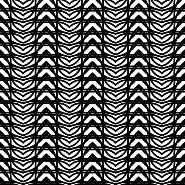 Diseña Patrón Zigzag Monocromo Sin Costuras Resumen Ondeando Fondo Vector — Vector de stock