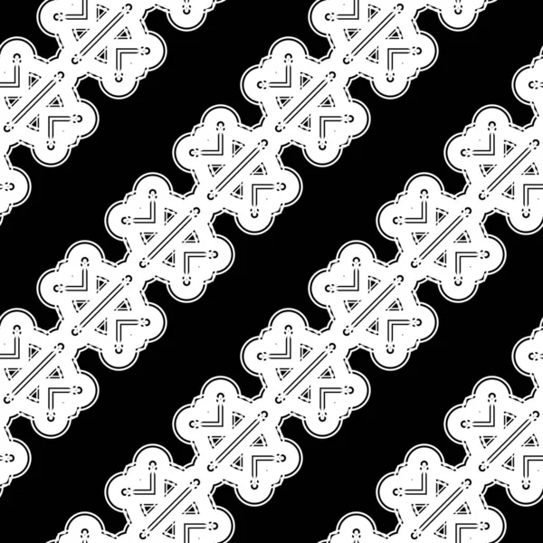 Entwerfen Sie Nahtlose Dekorative Muster Abstrakter Monochromer Spitzenhintergrund Vektorkunst — Stockvektor