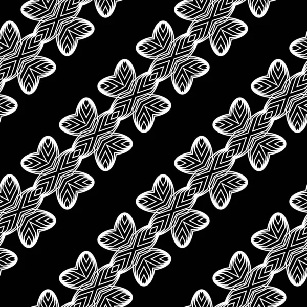 Diseño Patrón Decorativo Sin Costuras Fondo Encaje Monocromo Abstracto Arte — Archivo Imágenes Vectoriales