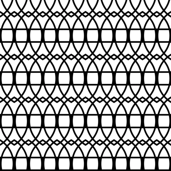 Ontwerp Naadloos Monochroom Zigzagpatroon Abstract Zwaaiende Achtergrond Vector Art — Stockvector