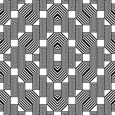 Kusursuz dekoratif dantel desenli. Soyut elmas monokrom arka plan. Vektör sanatı