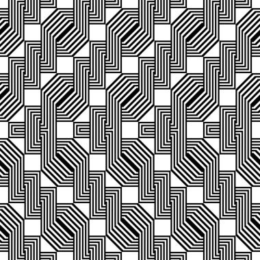 Kusursuz dekoratif zikzak deseni tasarla. Soyut tek renkli arkaplan. Vektör sanatı