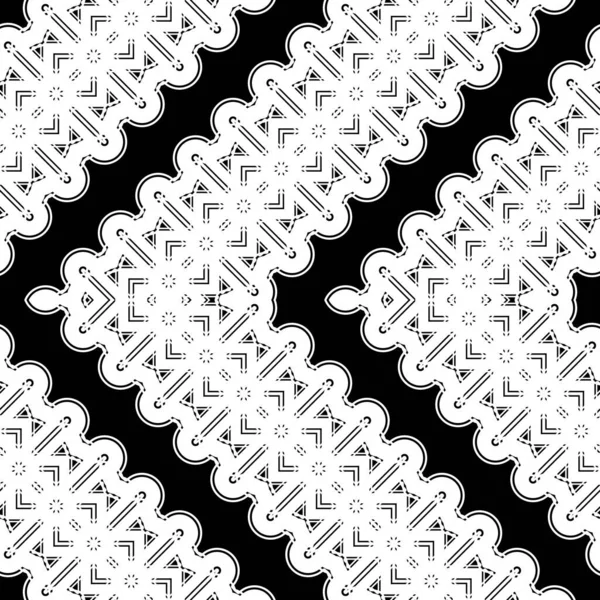 Diseño Sin Costuras Zigzag Patrón Decorativo Fondo Rejilla Monocromo Abstracto — Archivo Imágenes Vectoriales