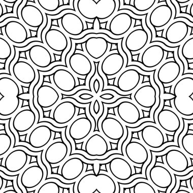 Kusursuz dekoratif dantel desenli. Soyut geometrik tek renkli arkaplan. Vektör sanatı