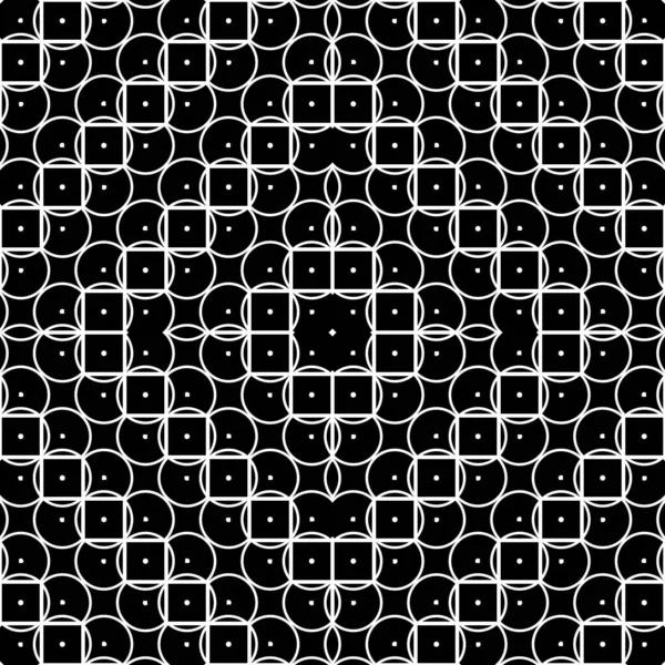 シームレスなモノクロパターンをデザイン 抽象幾何学的背景 ベクトルアート — ストックベクタ