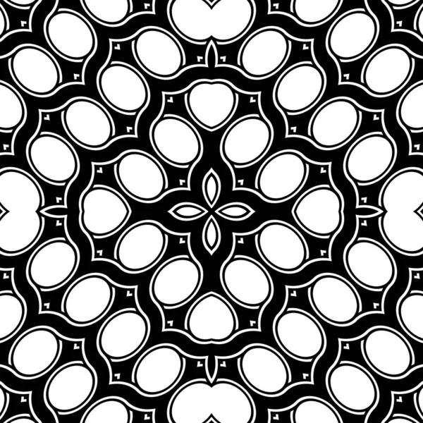 Дизайн Бесшовные Декоративные Кружева Узор Абстрактный Геометрический Монохромный Фон Векторное — стоковый вектор