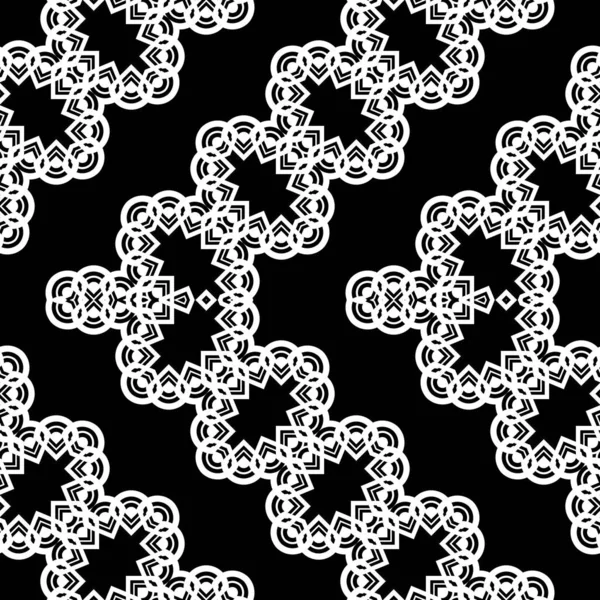 Ontwerp Naadloos Zigzag Decoratief Patroon Abstracte Monochrome Roosterachtergrond Vectorkunst — Stockvector