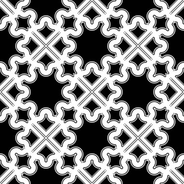 Dekoratif desenli tasarım. Soyut monokrom dantelli arka plan. Vektör sanatı