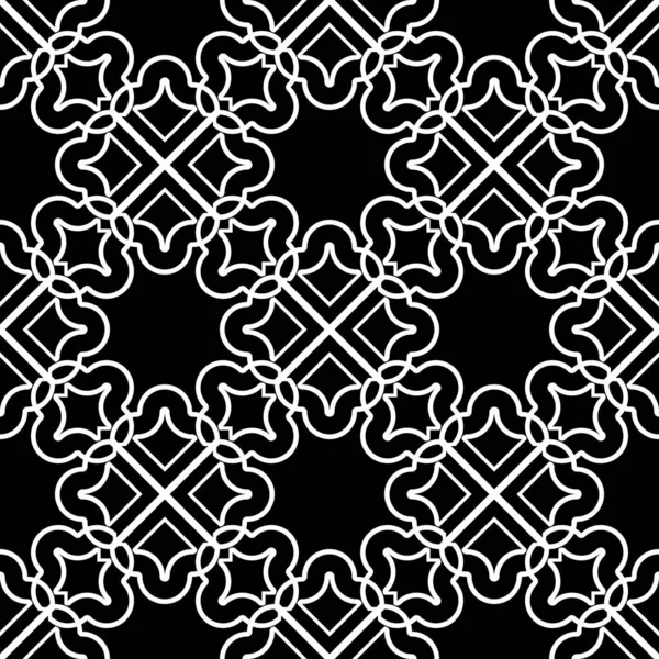 Dekoratif desenli tasarım. Soyut monokrom dantelli arka plan. Vektör sanatı