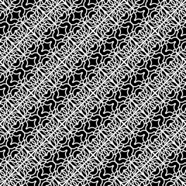 Dekoratif desenli tasarım. Soyut monokrom dantelli arka plan. Vektör sanatı