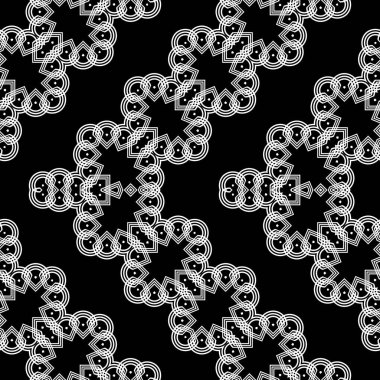 Kusursuz zigzag dekoratif desen tasarla. Soyut monokrom rendeleme arka planı. Vektör sanatı