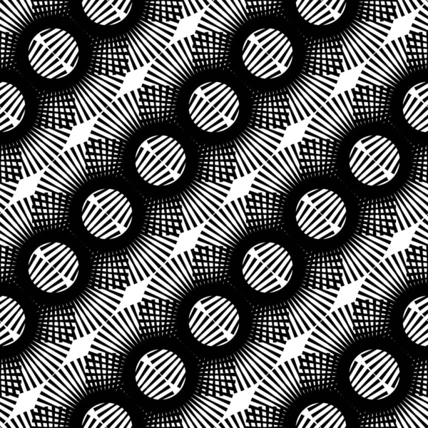 Design Seamless Grating Pattern Abstract Monochrome Background Vector Art — Stock Vector