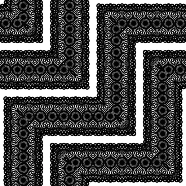 Diseño Sin Costuras Zigzag Patrón Decorativo Fondo Rejilla Monocromo Abstracto — Archivo Imágenes Vectoriales