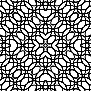 Kusursuz dekoratif dantel desenli. Soyut geometrik tek renkli arkaplan. Vektör sanatı