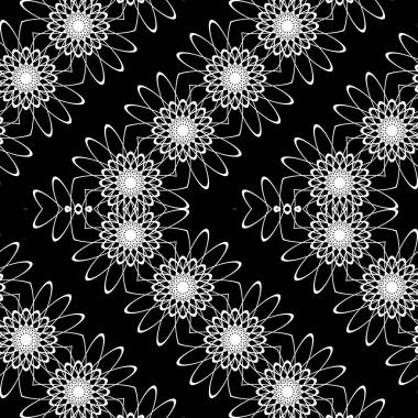 Kusursuz zigzag dekoratif desen tasarla. Soyut monokrom rendeleme arka planı. Vektör sanatı