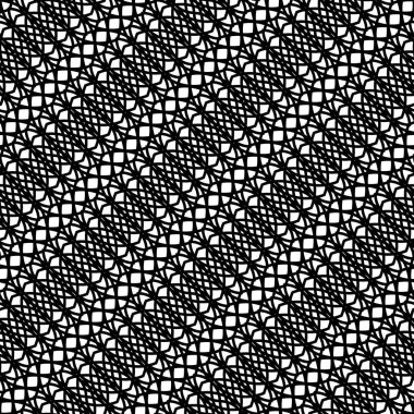 Dekoratif desenli tasarım. Soyut monokrom dantelli arka plan. Vektör sanatı