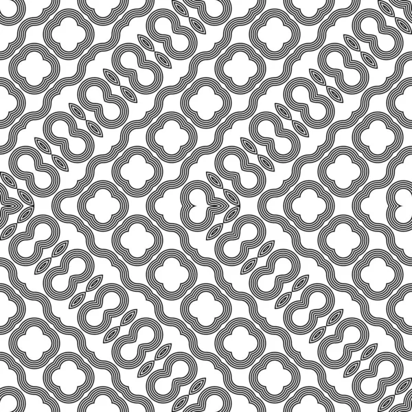 Ontwerp Naadloos Monochroom Zigzagpatroon Abstracte Geometrische Achtergrond Vectorkunst — Stockvector