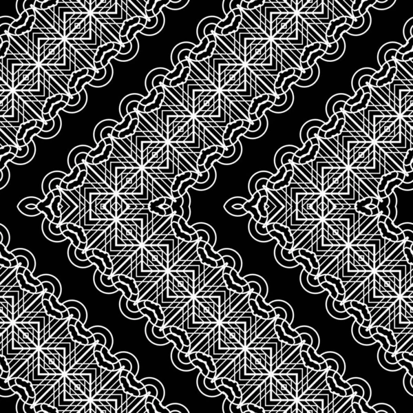 Diseño Sin Costuras Zigzag Patrón Decorativo Fondo Rejilla Monocromo Abstracto — Archivo Imágenes Vectoriales