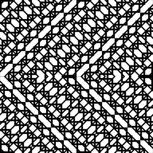 Entwerfen Sie Nahtlose Monochrome Zickzackmuster Abstrakter Geometrischer Hintergrund Vektorkunst — Stockvektor