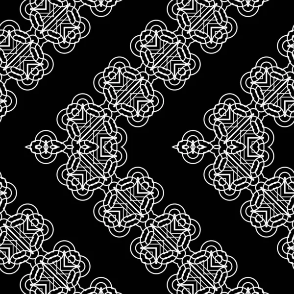 Diseño Sin Costuras Zigzag Patrón Decorativo Fondo Rejilla Monocromo Abstracto — Vector de stock