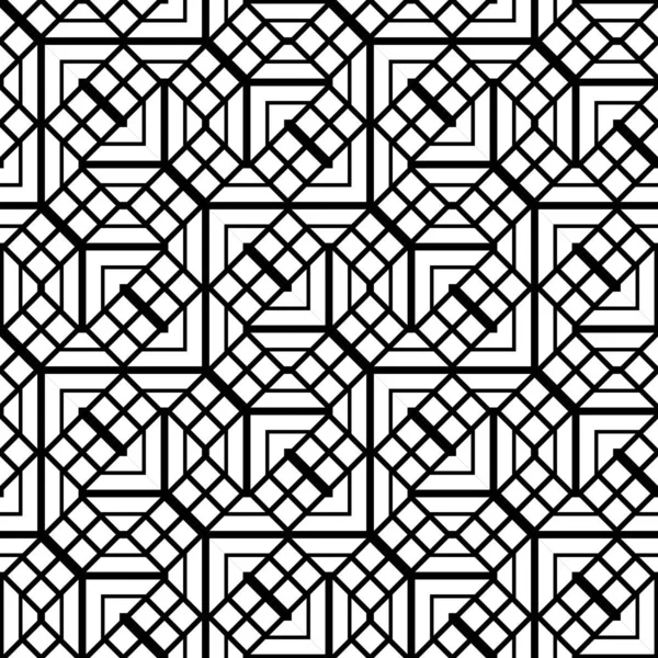 Diseña Patrón Zigzag Monocromo Sin Costuras Fondo Geométrico Abstracto Arte — Vector de stock