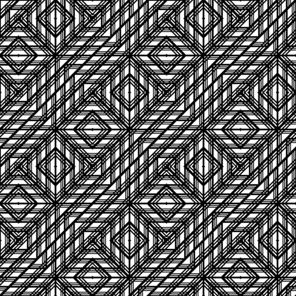 Conception Sans Couture Motif Zigzag Monochrome Fond Géométrique Abstrait Art — Image vectorielle