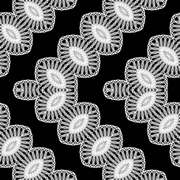 Design Motif Décoratif Zigzag Sans Couture Fond Grille Monochrome Abstrait — Image vectorielle