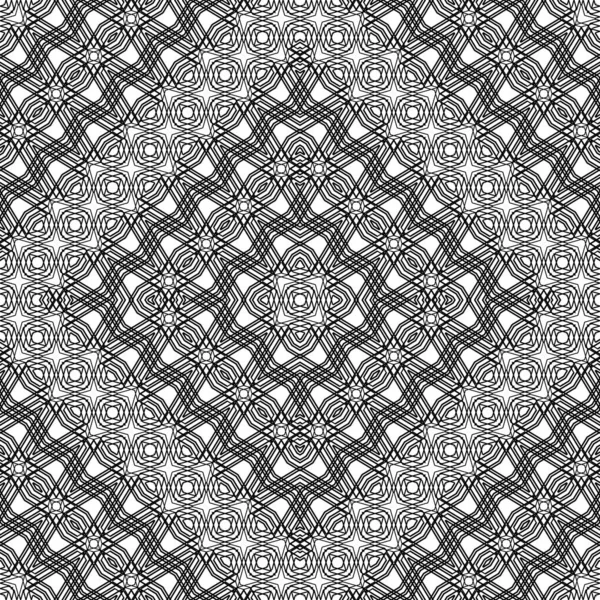 Entwerfen Sie Nahtlose Dekorative Spitzenmuster Abstrakter Geometrischer Monochromer Hintergrund Vektorkunst — Stockvektor