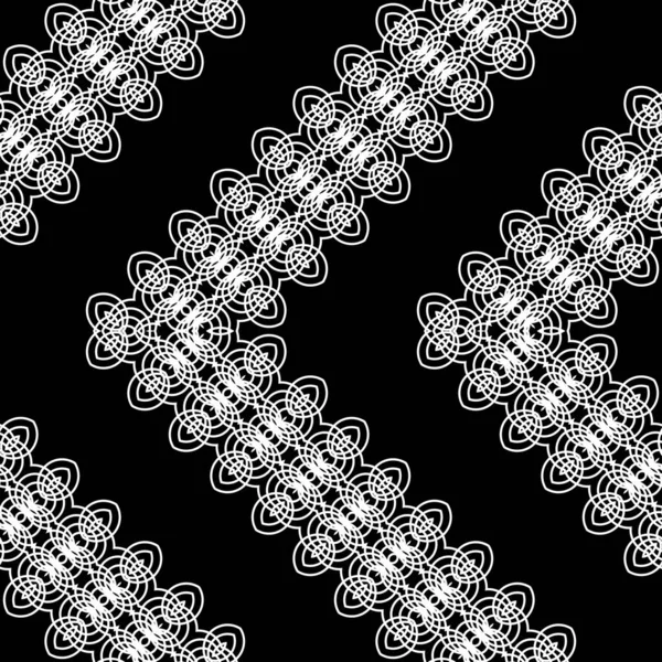 Diseño Sin Costuras Zigzag Patrón Decorativo Fondo Rejilla Monocromo Abstracto — Archivo Imágenes Vectoriales