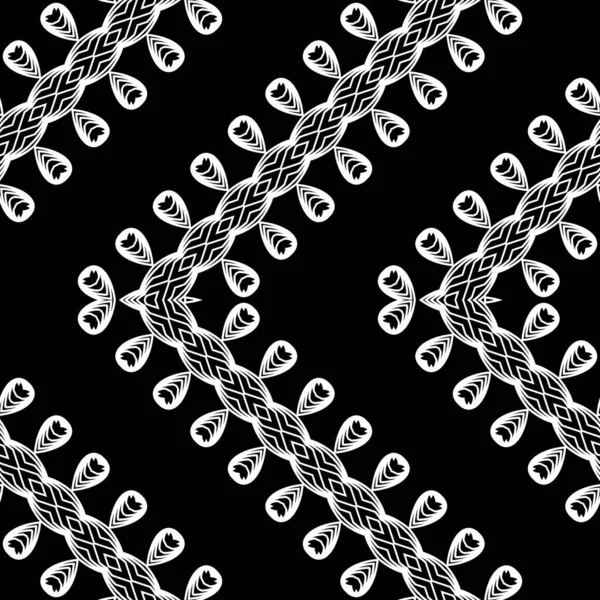 Diseño Sin Costuras Zigzag Patrón Decorativo Fondo Rejilla Monocromo Abstracto — Archivo Imágenes Vectoriales