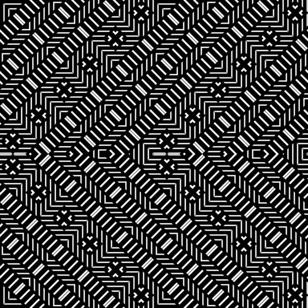 シームレスなモノクロジグザグパターンを設計します 抽象幾何学的背景 ベクトルアート — ストックベクタ