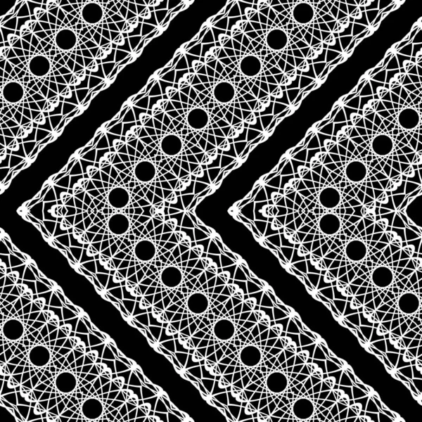 Diseño Sin Costuras Zigzag Patrón Decorativo Fondo Rejilla Monocromo Abstracto — Archivo Imágenes Vectoriales