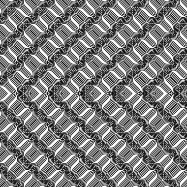 Kusursuz monokrom zigzag deseni tasarla. Soyut çizgili arka plan. Vektör sanatı
