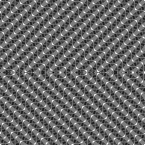 Ontwerp Naadloos Monochroom Zigzagpatroon Abstracte Gestreepte Achtergrond Vectorkunst — Stockvector