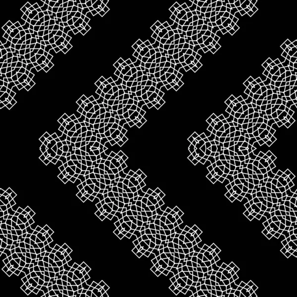 Design Seamless Zigzag Decorative Pattern Abstract Monochrome Grating Background Vector — Stock Vector