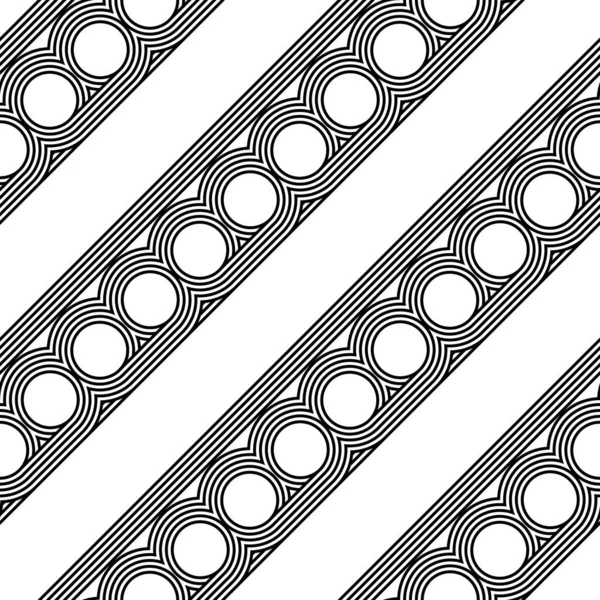 Дизайн Бесшовный Монохромный Полосатый Узор Абстрактный Геометрический Фон Векторное Искусство — стоковый вектор