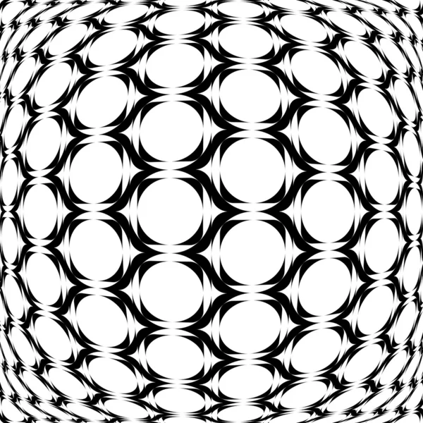 Diseño monocromo trama deformada patrón geométrico — Archivo Imágenes Vectoriales