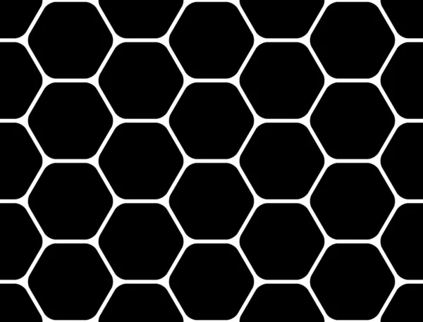 设计无缝单色六角形几何图案 — 图库矢量图片