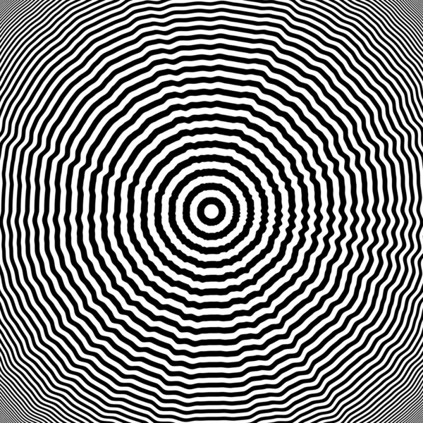 Design monochrome whirl illusion background — Stock Vector