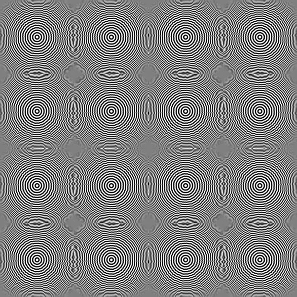 Design nahtlos monochromes kreisförmiges Muster — Stockvektor